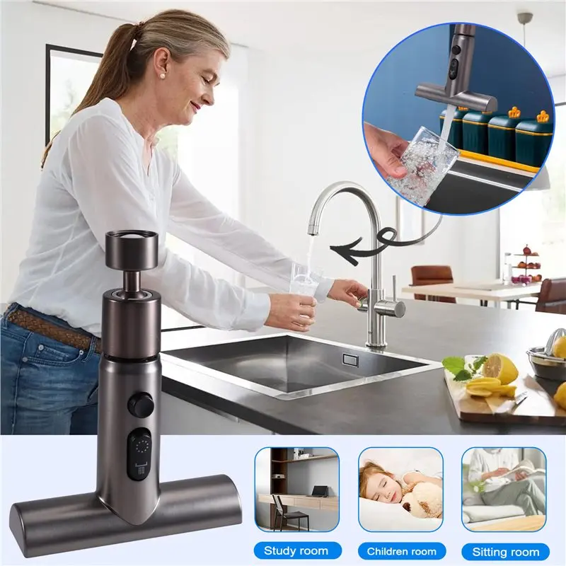 ABMI-Kitchen Faucet Head Replacement With 3 Modes Pull Down,Female Thread 22Mm Kitchen Faucet Head,Sink-Sprayer Replacement,