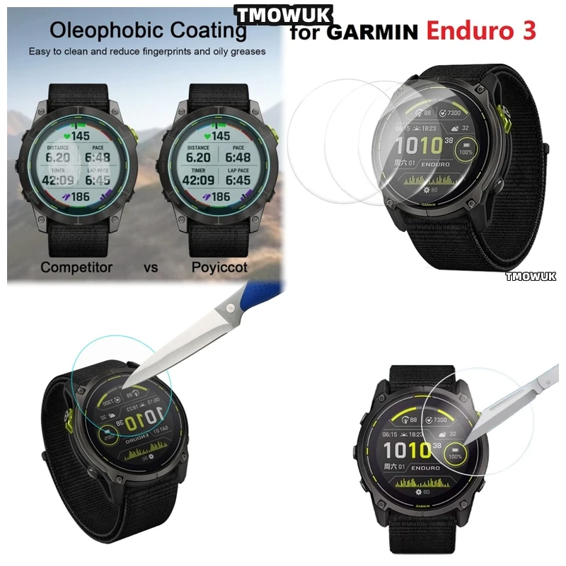 

For Garmin Enduro 2 3 Enduro2 Enduro3 HD Clear 9H Anti - Scratch Tempered Glass Film Watch Accessories