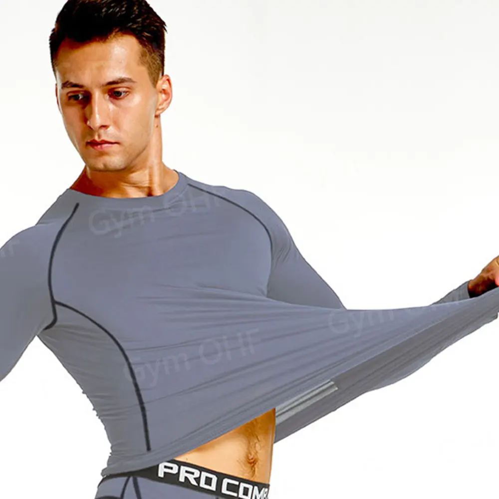 Rash guard Kompression shemd Boxen Laufen Trikots Yoga Fitness MMA Männer T-Shirts Bjj Strumpfhosen Muay Thai Gym Sport Marke Kleidung – Detail 20
