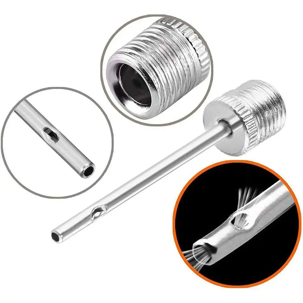 

Stuks Bal Lucht Naald Rvs Pomp Pin Basketbal Opblazen Naald Voetbal Opblaasbare Klep Адаптеры Насадка