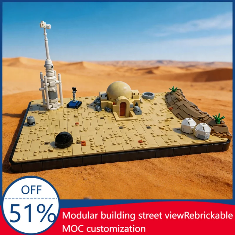 

1524 Pcs MOC Desert Homeland Model Display DIY Customize Building Block Technology Assembly Creative Type Toy Kid Birthday Gift