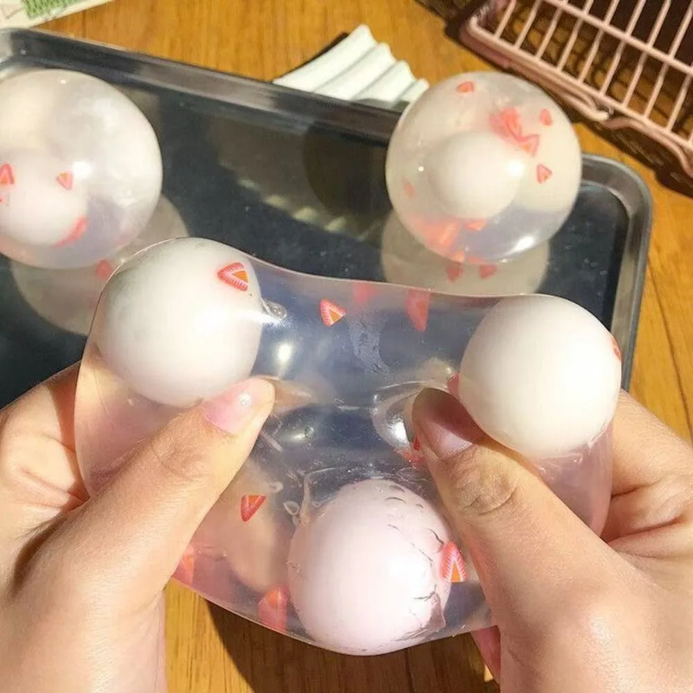 Simulation Crispy Tangyuan Balls Pinch Le Relaxing Sensory Anti-Stress Three-ring Glutinous Rice Balls TPR
