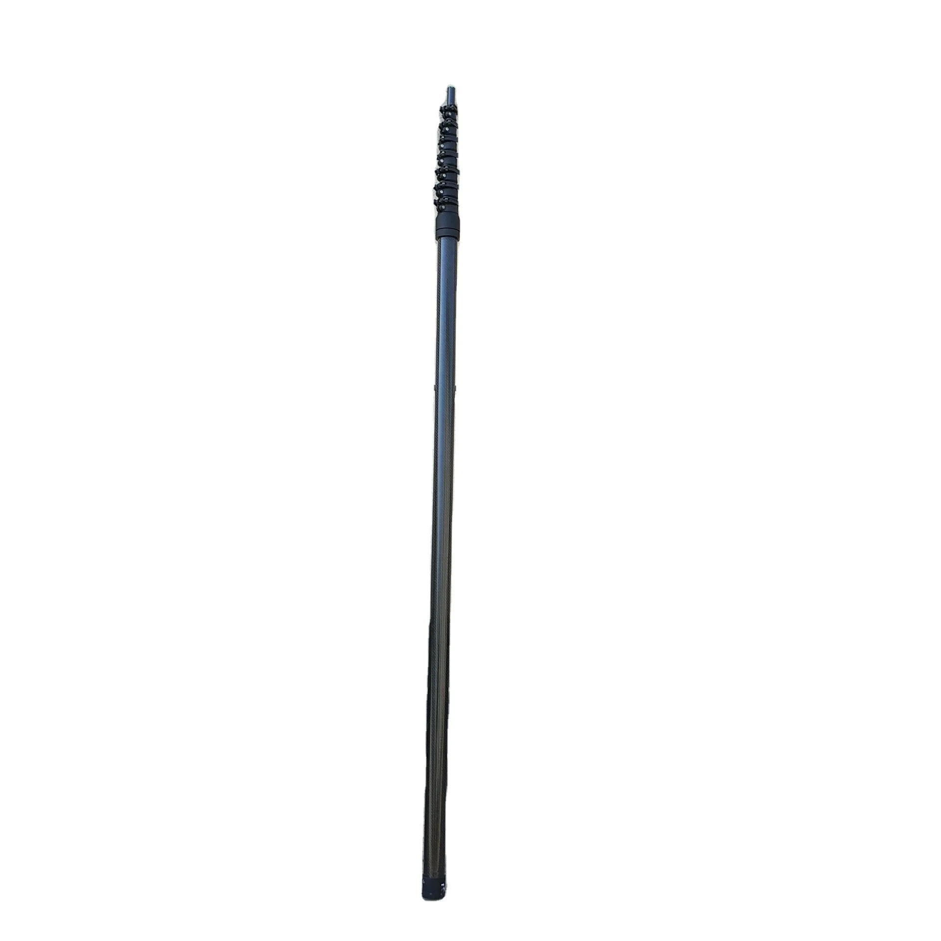 18 Ft Telescopic Extension Pole Adjustable Telescopic Pole With Hook With Umbrella Pole Clamp