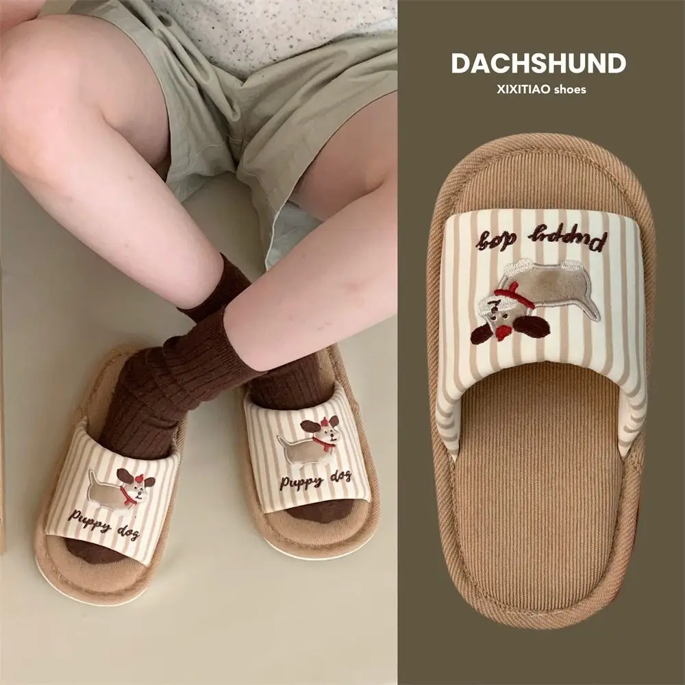 شباشب غرفة نوم ناعمة غير رسمية ملابس منزلية أحذية كتان قطنية صامتة نعل سميك مضادة للانزلاق نعل ناعم أحذية نسائية