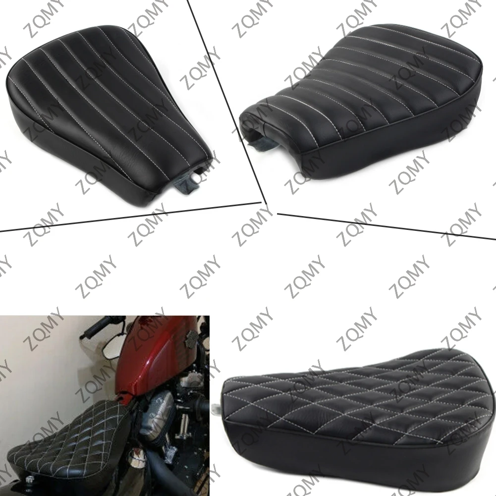 Horizontal Stripe Travel Front Seat Pad Driver Cushion For Harley Sportster XL883 XL1200 X48 72 2004-2019 Motorcycle Accessories