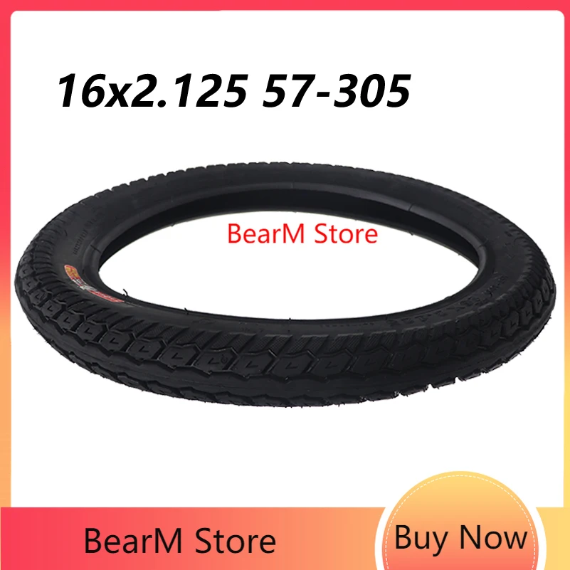 

16x2.125 Tire for Electric Bicycle Motorcycle E-bike 16 Inch CST Inner Outer Tube 57-305 Explosion Proof Wear Resistant Tyre