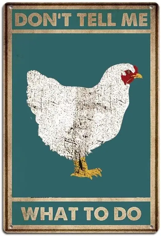 Chicken Coop Metal Tin Sign Tin Hanging Picture Metal Sign Decoration Chicken Retro Poster Garage Kitchen Wall Plaque Home  sign