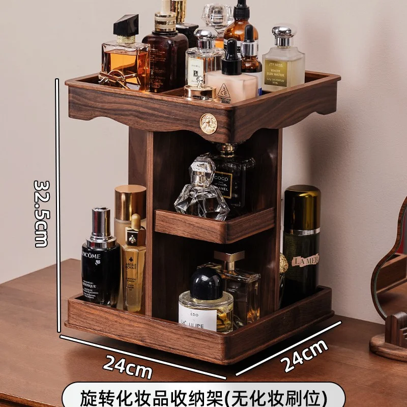 Rotating Cosmetics Storage Box Desktop Premium Sense Large Capacity Dresser Perfume Skin Care Shelf
