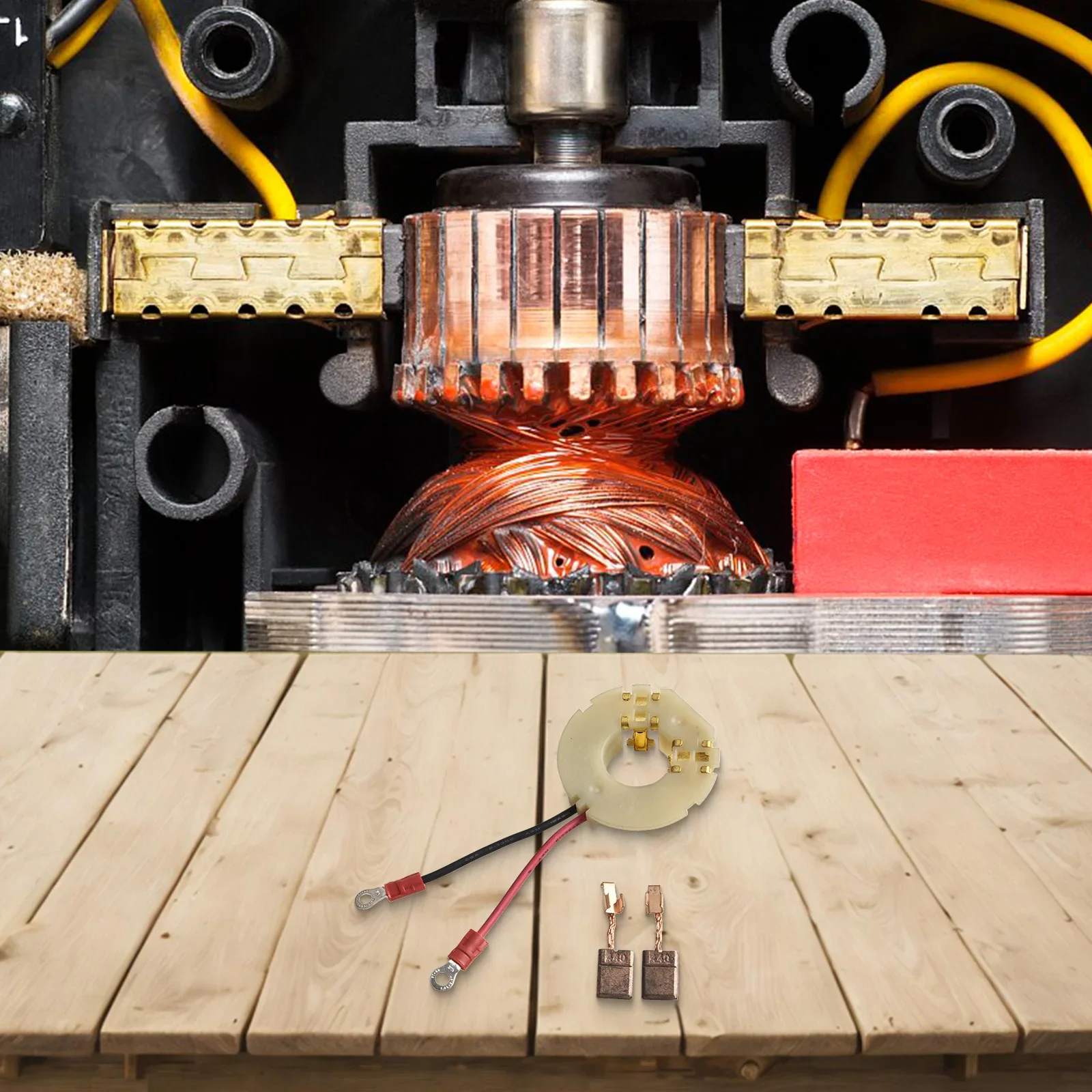 Carbon Brush Holder and Replacement Brushes Set (Part No 6388452) for Reliable Motor Functionality in Various Models