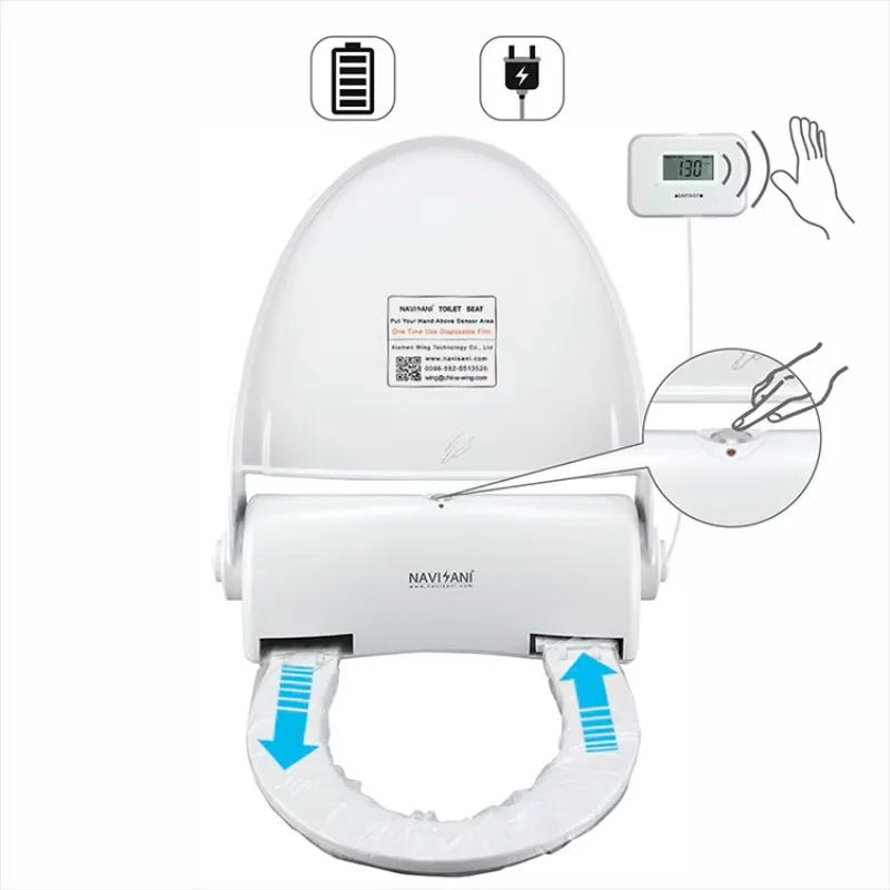 Commercial Toilet Seat Cover Sensor and Button Activated Toilet Cover Disposable Seat for Each Uses