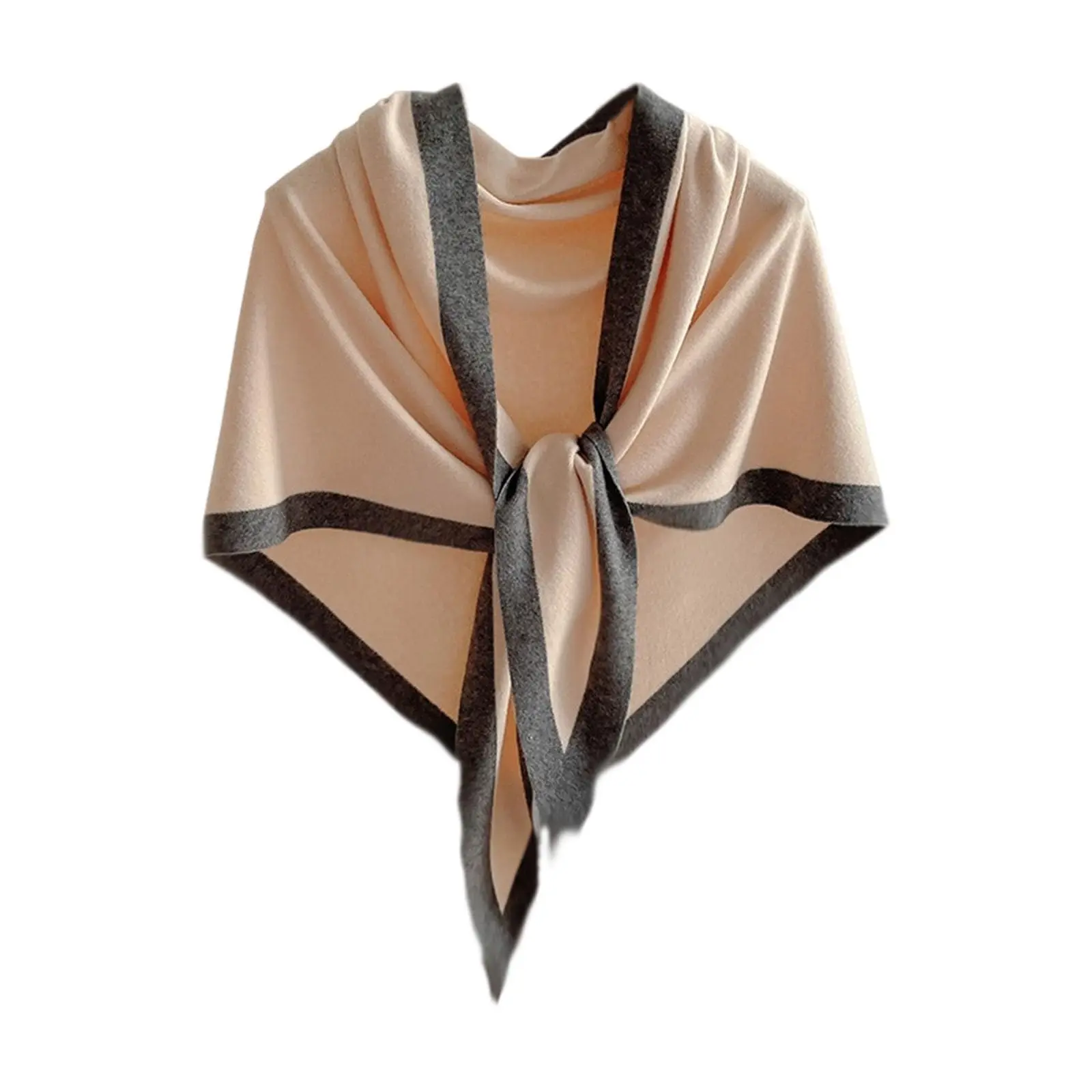 

Шаль двусторонний кашемировый вязаный модный шикарный женский шарф двухцветная отделка универсальная стильная элегантная современная верхняя одежда с запахом
