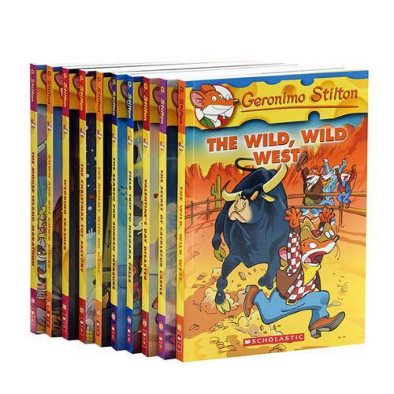 

Geronimo Stilton, 10 книг в комплекте, 3 снасти 2130, Geronimo Stilton SCHO, домашняя самооперационная книга ZY 9781338803945