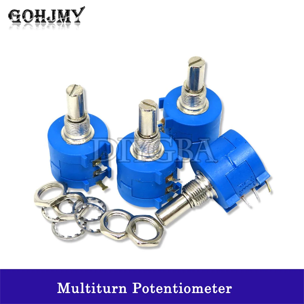 3590S Multiturn Potentiometer 500 1K 2K 5K 10K 20K 50K 100K ohm Potentiometer Adjustable Resistor 3590 102 202 502 103