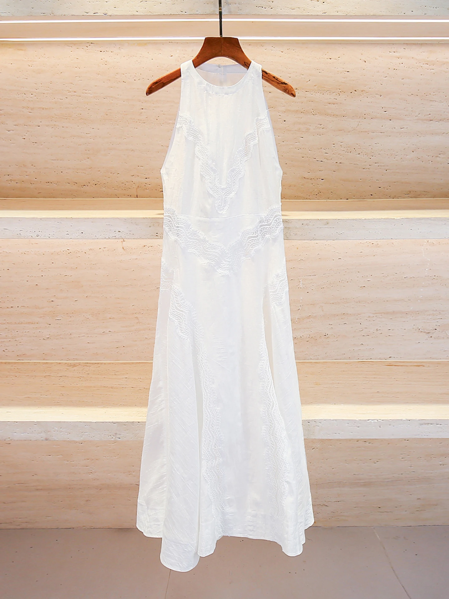 

Длинный вышитый ажурный жилет Dr с высокой талией, силуэт трапециевидной формы, лето 2022, женский модный жилет для поездок на работу