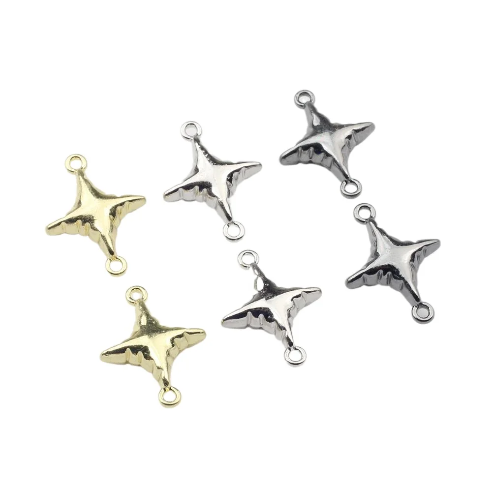 10pcs/lot 18*14MM Zinc Alloy Star Double Suspension Connector Pendant Charms DIY Necklace Bracelet Earrings Accessories