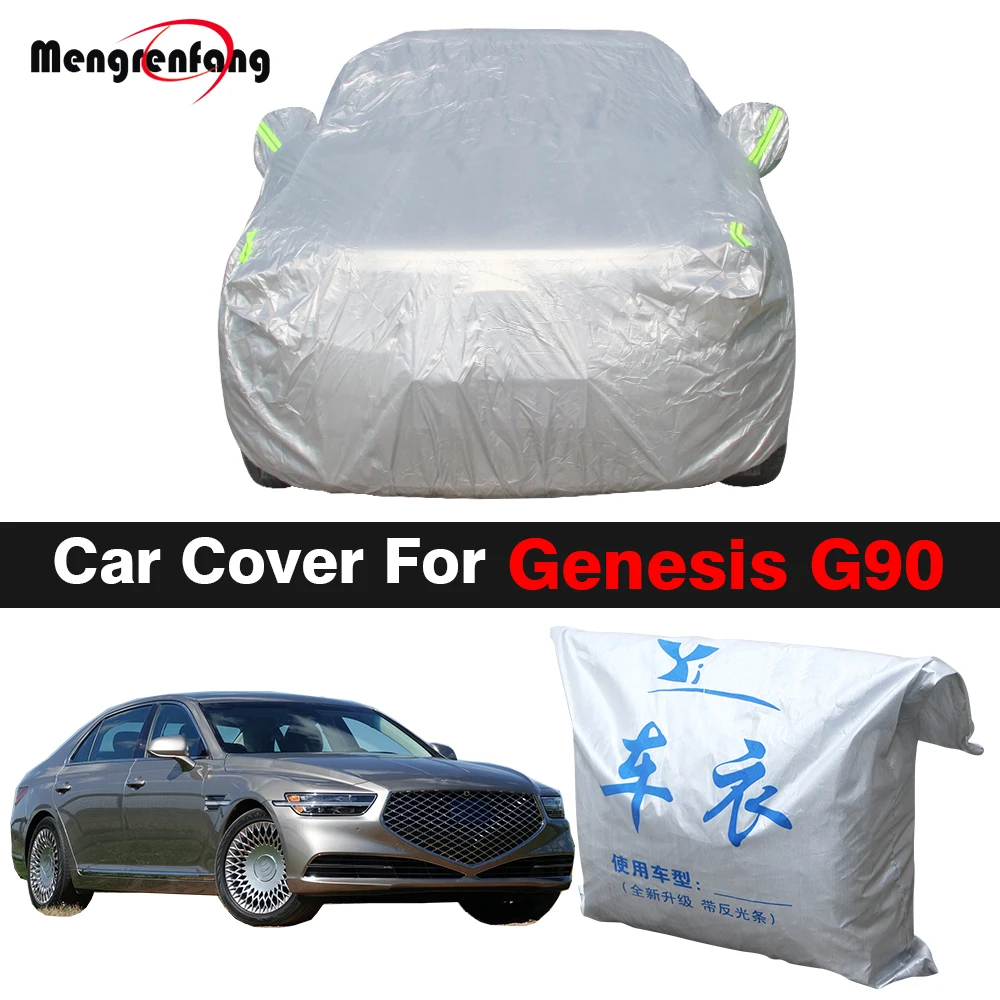 

Outdoor Car Cover Auto Anti-UV Sun Rain Snow Dust Protection Cover Windproof For Genesis G90 EQ900