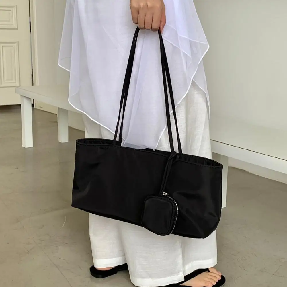 Damen-Handtasche aus Nylon-Canvas mit kleiner Geldbörse, große Kapazität, Umhängetasche, lässige Alltagstasche für Pendler, Achseltasche. – Detail 18