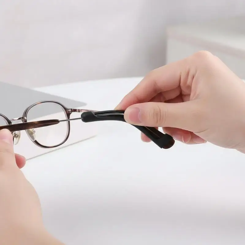 5 Pairs Comfortable Silicone Glasses Temple Tips Anti Slip Ear Hook Retainers for Kids Adult Eyeglasses Sunglasses