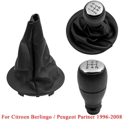 5 Speed Gear Shift Knob Shift Lever Handle Pen Dust-Proof Cover For Citroen Berlingo Peugeot Partner 1996-2008 Gaiter Boot Case