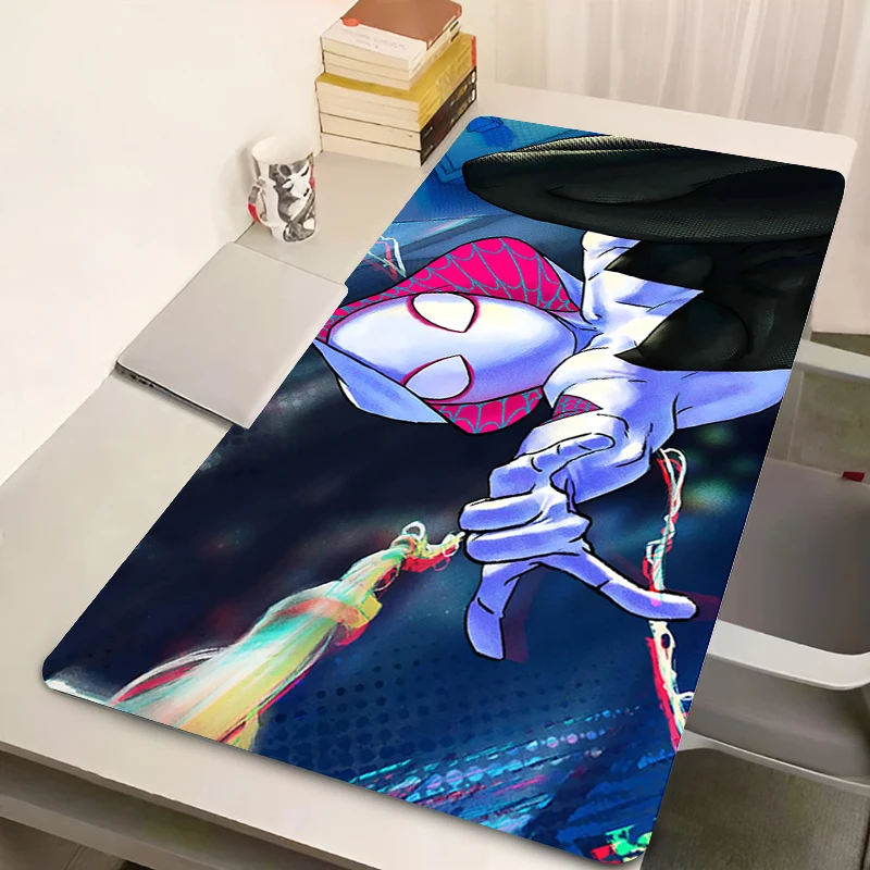 Marvel homem-mulher gwen grande xxl computador pc gaming mouse pad hd gamer tapetes de mesa teclado mause pad muismat tapetes de jogo de mesa