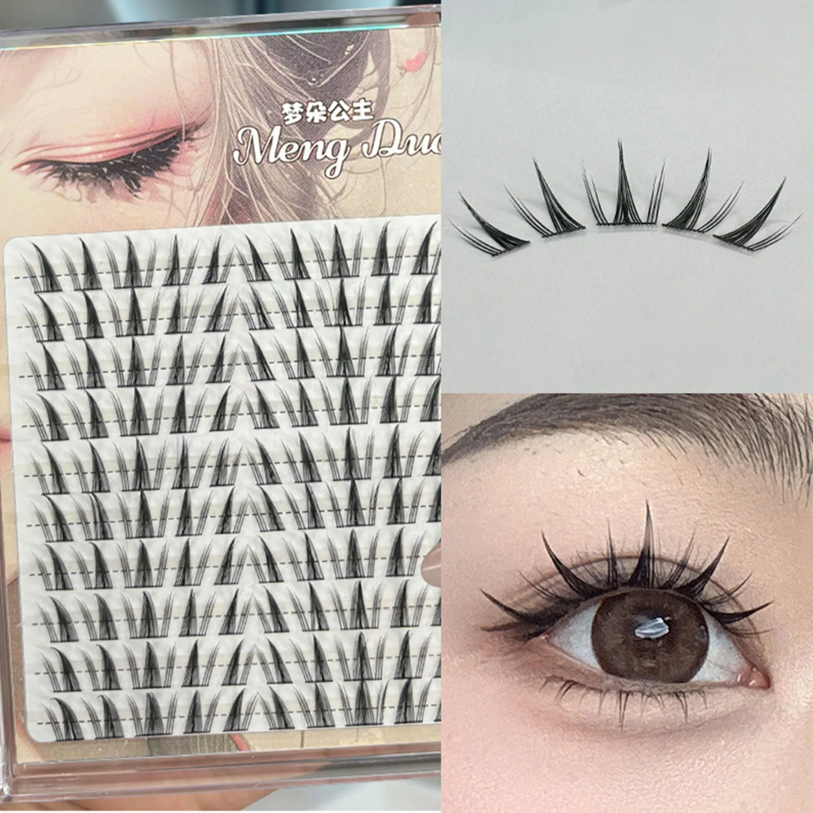 10 linhas 3d fino mangá girassol cílios postiços volume macio extensão de cílios postiços para efeito de levantamento de olhos ferramentas de maquiagem diy