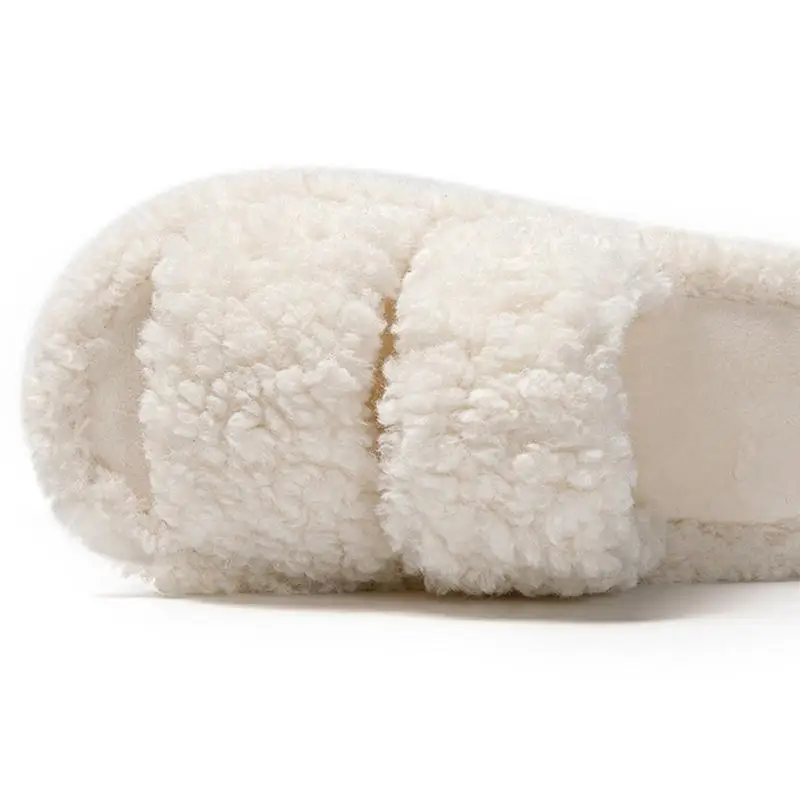 Fuzzy open teen pantoffels Warme, gezellige voering pantoffels Antislip damespantoffels Comfortabele winterhuisschoenen voor dames en meisjes