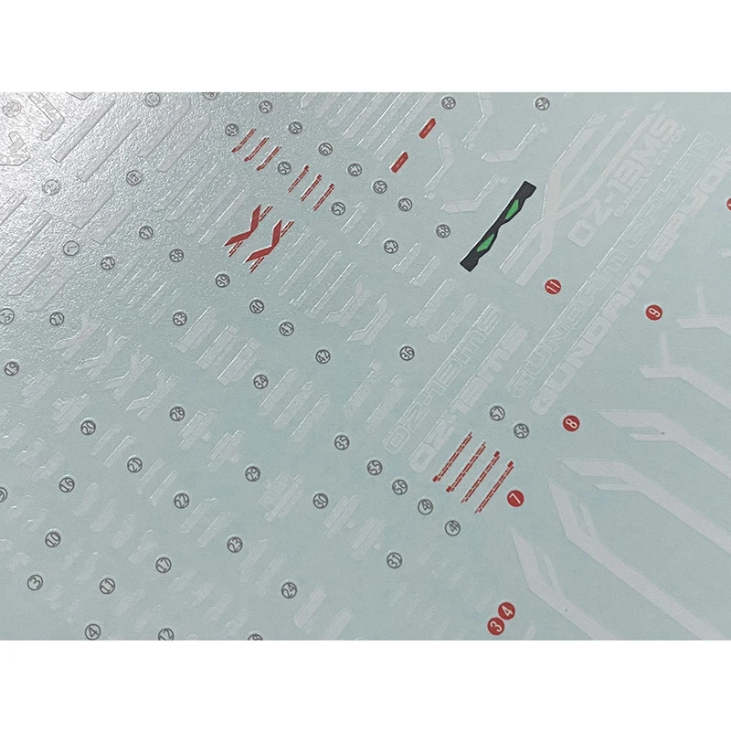 Decalcomanie modello decalcomanie per acquascivolo strumento per modelli di adesivi fluorescenti Epyon da 1/100 MG accessori per giocattoli