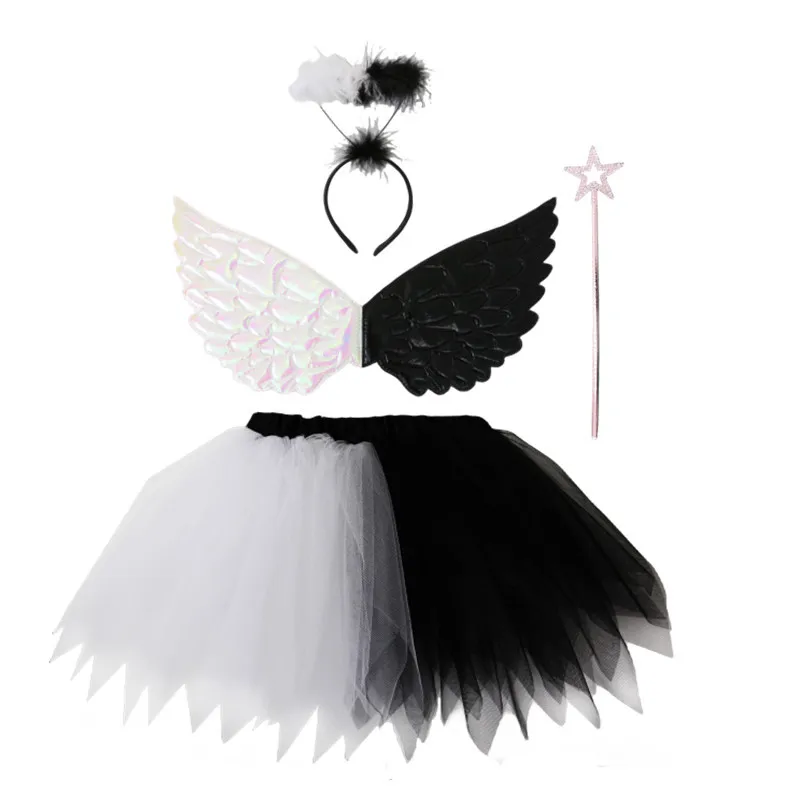 Halloween Kids Angel Halos Headbands Angel Wing Tutus Angel Wands christmas party Cosplays Costume Accessorise