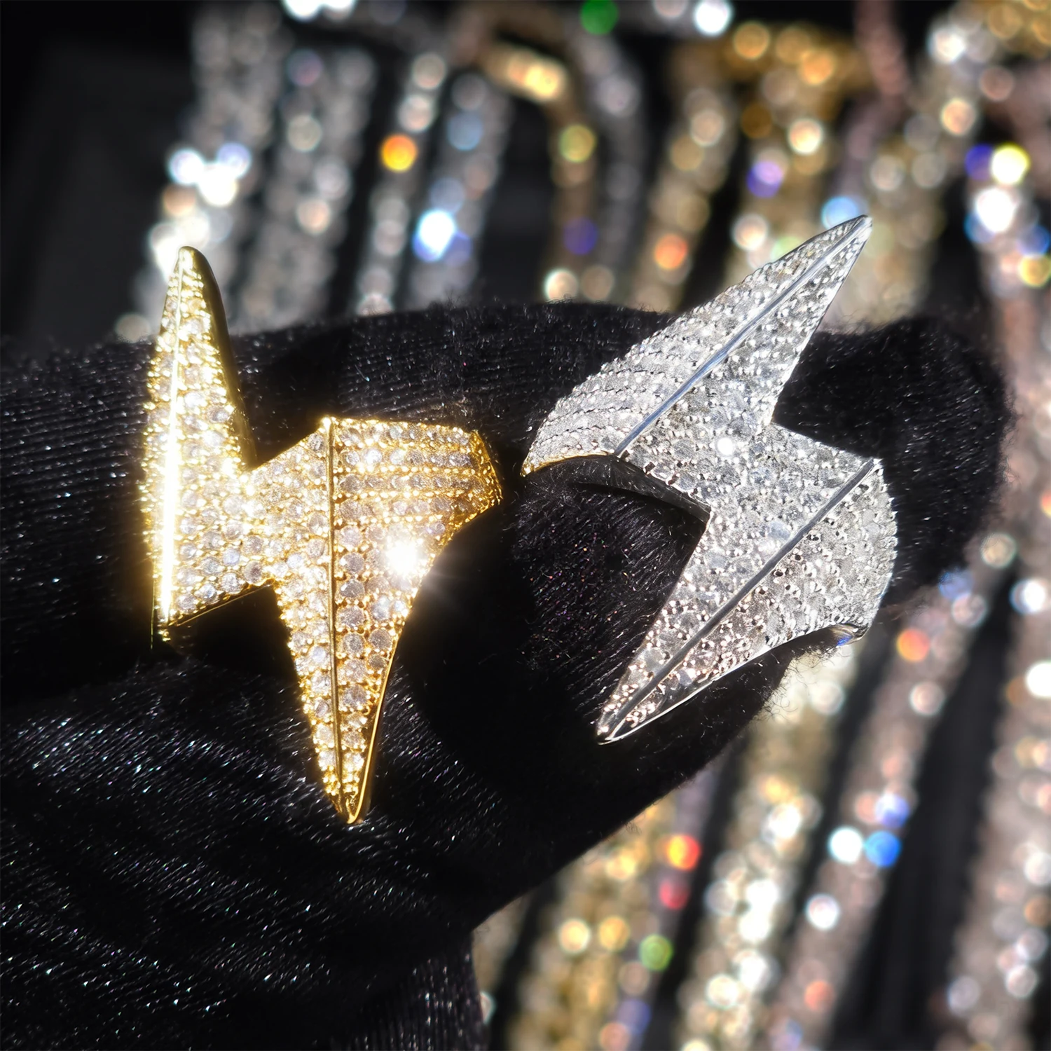 

Роскошное кольцо с молнией CZ Mirco, сверкающие мужские кольца с кубическим цирконием, модные ювелирные изделия в стиле хип-хоп, креативные подарки в стиле панк-рок