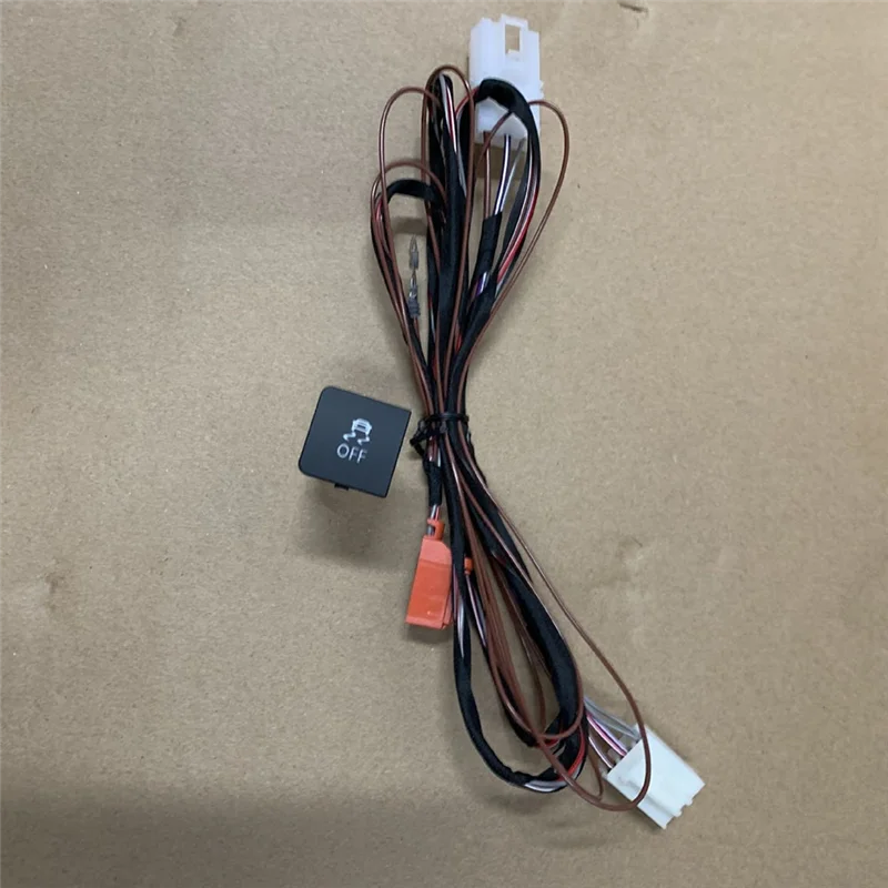 

5 комплектов автомобильного переключателя ESP OFF ASR TCS TRC, противоскользящая кнопка управления тягой и жгутом кабеля для Vw Golf MK6 Jetta-A97E