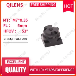 QILENS CCTV Lens M7 6mm for Security 720P 1080P HD Mini Camera Pin hole Lens