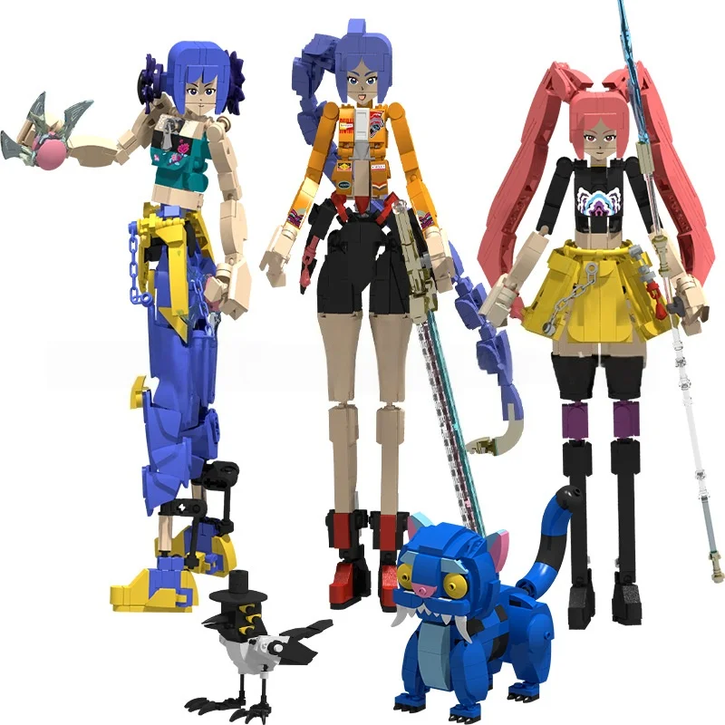 

Demon Hunters Figure Brickheadz Brick Model Sussie Tiger Rumi Zoey Mira Demonic Magpie Crow Building Blocks Educational Toys Gif