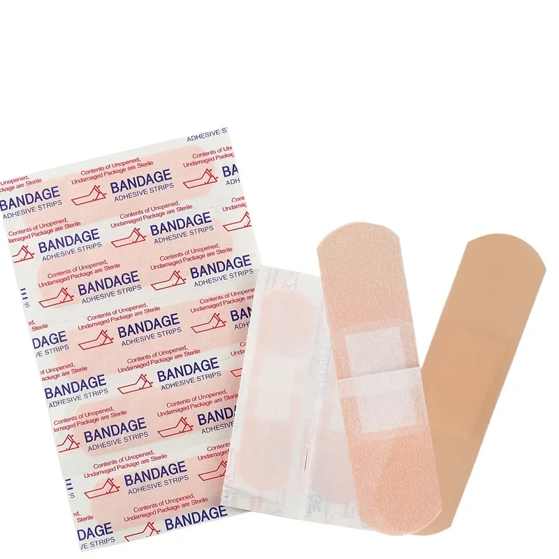 100pcs/set Breathable Band Aid First Aid Strips for Wound Dressing Plaster Adhesive Bandages Woundplast Waterproof Skin Patch