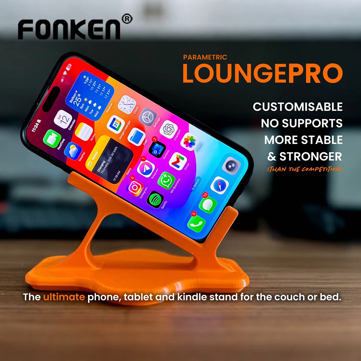 Bed Lazy Phone Stand Hand-free Phone Bracket Ergonomic Design Portable Phone Support for Lying Down & Home Entertainment