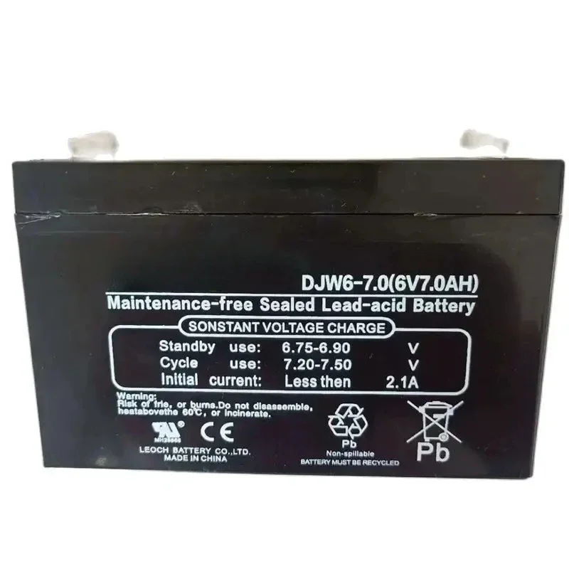 DJW6-7 6V 7.0AH صيانة بطارية تخزين مجانية للسيارات الكهربائية #4