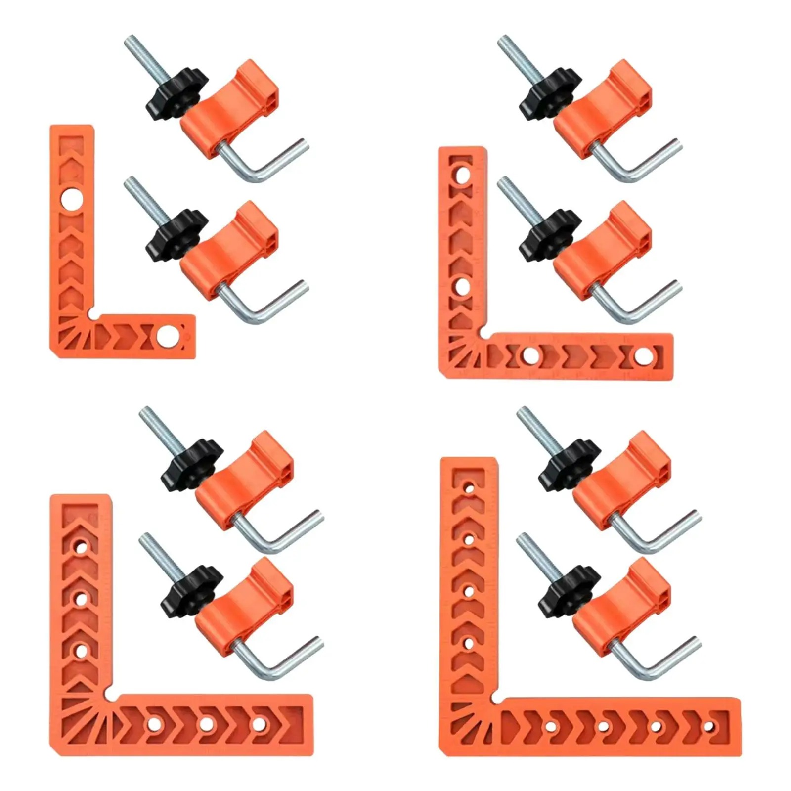 90 Degree Corner Clamp with 2 Clamps Positioning Square Carpentry Squares Clamping Square for Cabinets Picture Frames Drawers