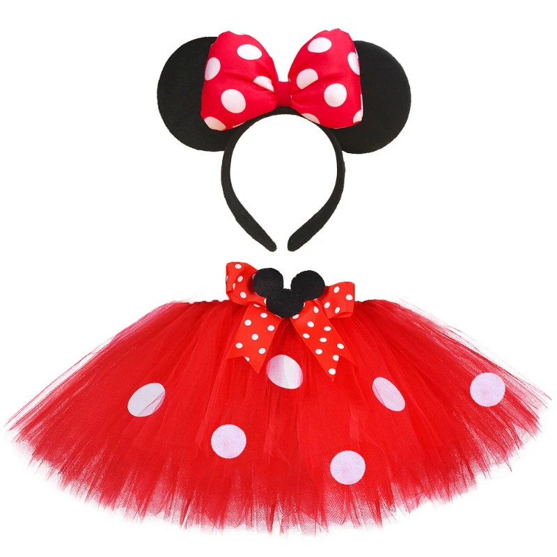 Baby Girl for Minnie Tutu Skirt Clothes Tutu Outfits Polka Dot Toddler Girls Tulle Skirts Kids Halloween Birthday Costume
