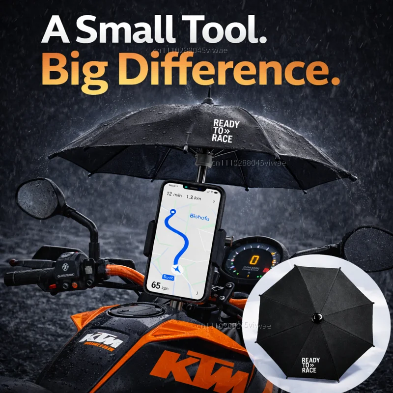 For KTM Ready to Race Motorcycle Phone Umbrella Holder Waterproof Sunshade Anti Glare Rainproof Handlebar GPS Mount