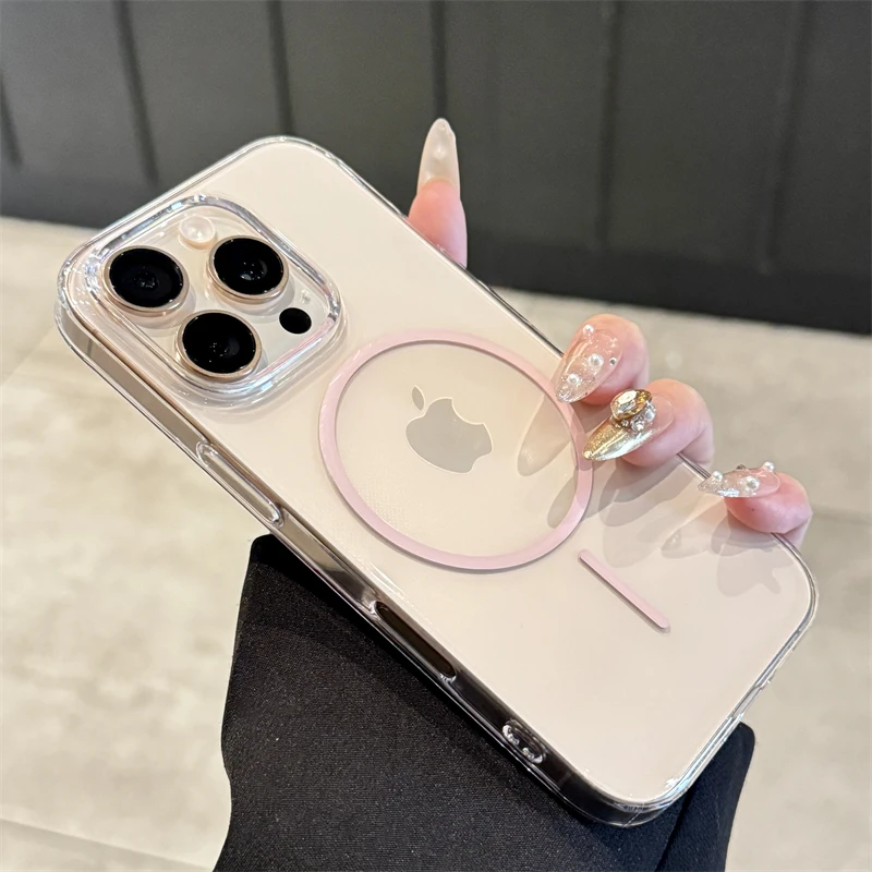 Luxury Magnetic Wireless Charge For Magsafe Case for iPhone 16 15 14 13 12 11 Pro XR XS Max 7 8 Plus Shockproof Case Back Cover