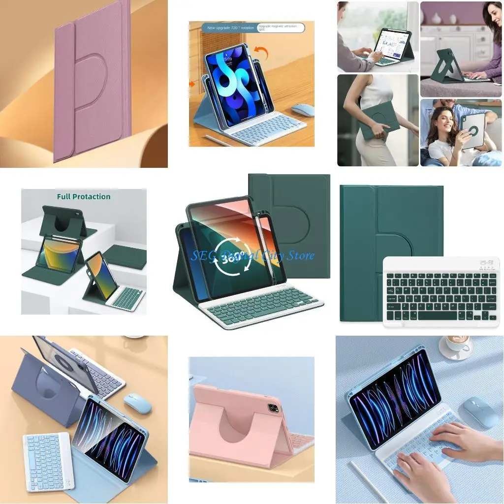 

U75B Wireless Keyboards & Folios Case for Air 4 Air 5 10.9inch Removable Cover with Keyboards