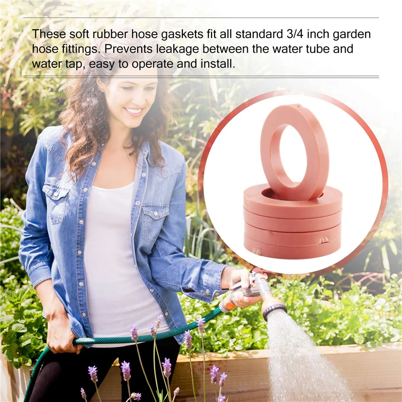 ABUP-Outdoor Garden Hose Rubber Washer Gasket, 90Pcs Red O-Rings Rubber Washer Gasket Combo Pack For 3/4Inch Garden Hose And Wat
