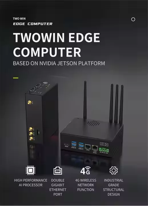 Nvidia Jeston Orin Nano 20TOPS 4GB 2*RJ45 POE Support Edge AI Computing Gateway 4G WIFI Optionen