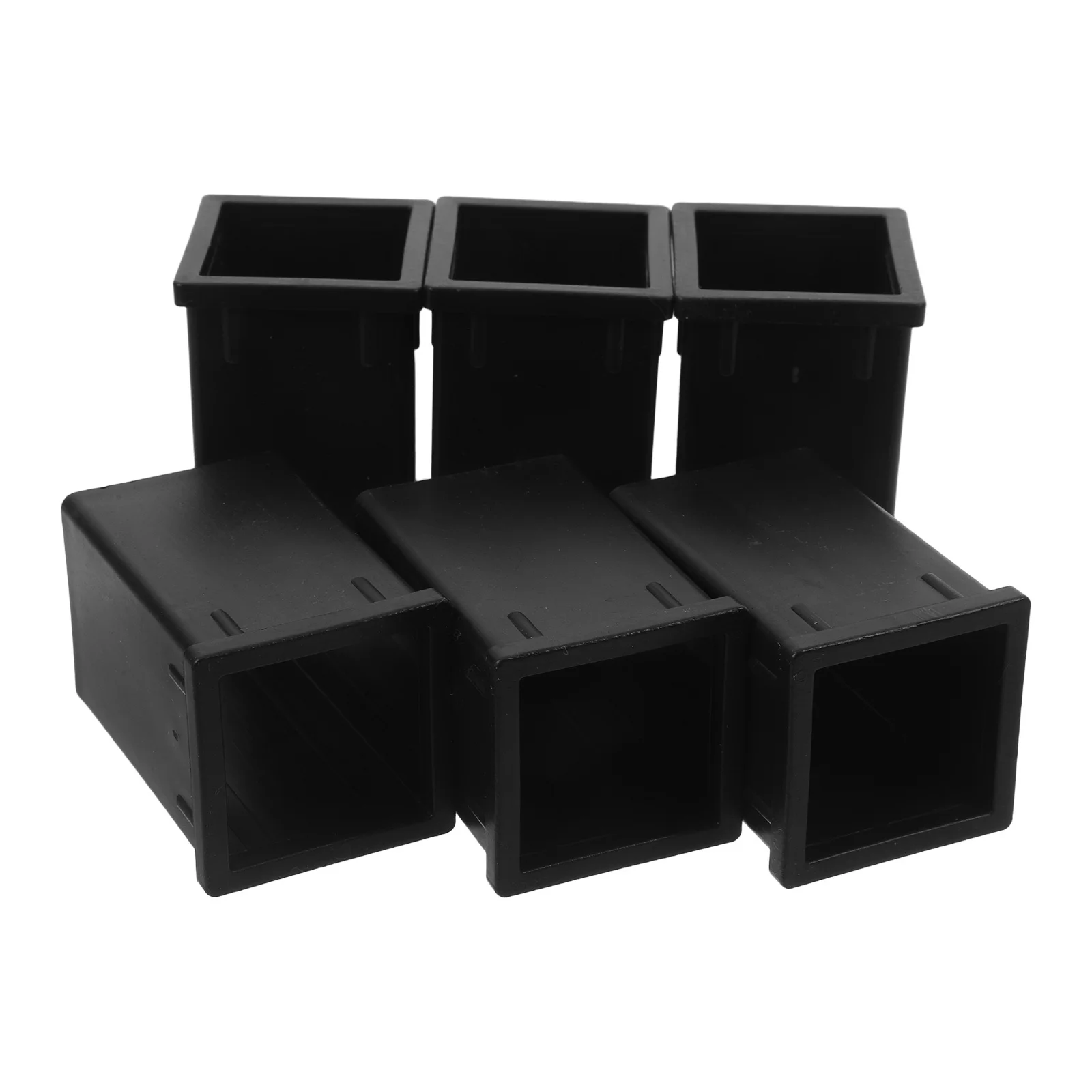 

6Pcs Square Tube Reducer Sleeve 50Mm to 40Mm Plastic Adapter for Seamless Connection Structural Tubing Repair Conversion