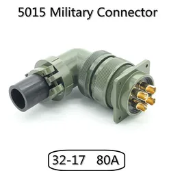 MS5015 Military Circular Connector 32SL 80A Straight Bent FemalePlug and Male Socket 3106A 3108A 3102A High Power DC