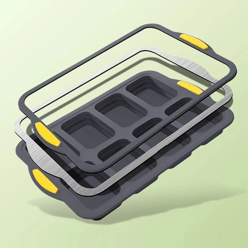 Baking Mold Restaurant Silicone Loaf Pan Heat Reusable Resistant Cake Bread Hamburger Mould Bakeware DIY Kitchen Accessories