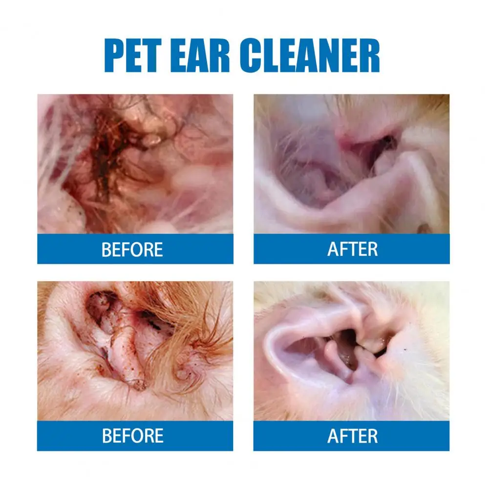 Non-irritating Pet Ear Wipes Pet Ear Finger Wipes Natural Ingredients Dog Cat Ear Care Supplies Removes Dirt Odor Dissolves Wax