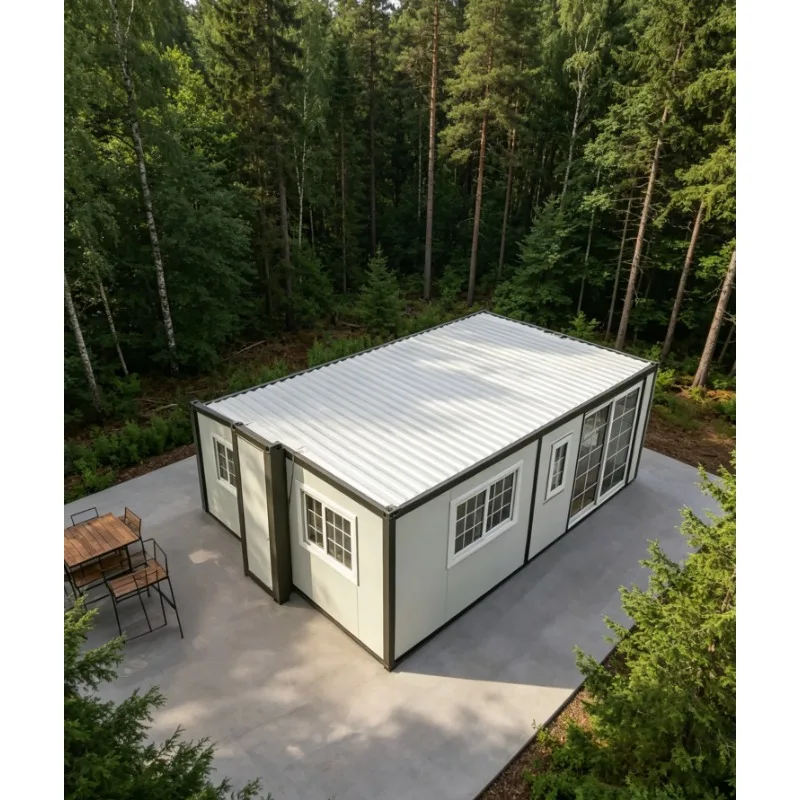 20ft 40ft Expandable Shipping Container House 3 Bedroom Double-wing Folding Prefab Modular Home Mobile House Ready to Move In