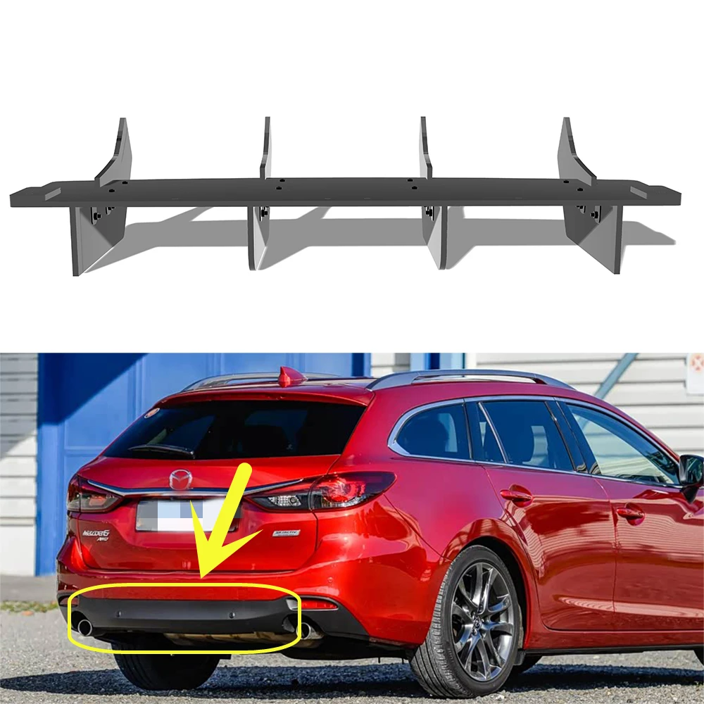 

For Mazda 6 SW Wagon 2013--2016 Year Rear Diffuser Bumper Lips Spoiler Splitter Body Kit Accessories