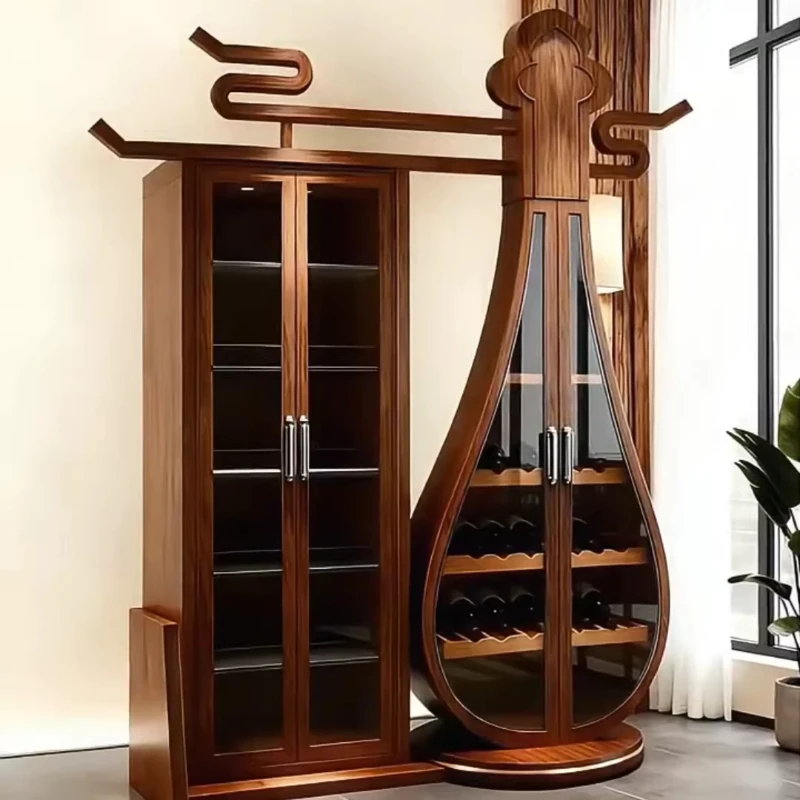 Wooden Luxury Display Cabinet Vertical Showcase Commercial Bauhaus Living Room Cabinets Glass Doors Armario Multiuso Furniture