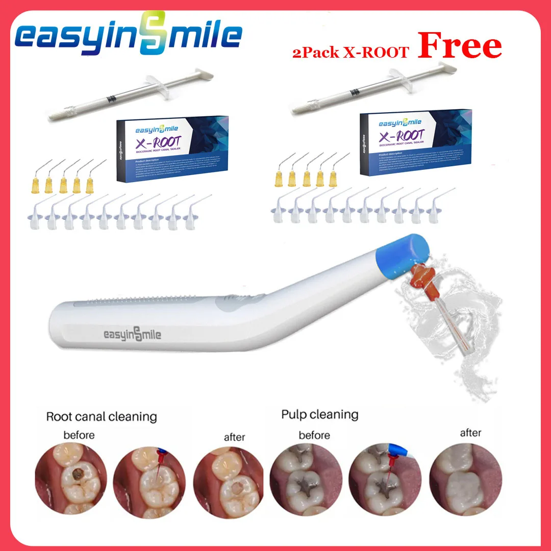 

Endo Activator Easyinsmile Dental Ultrasonic Endodontic Easydo X-Root Root Canal Bioceramic Filling Sealer Irrigator With 60Tips